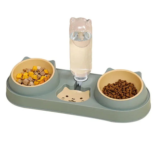 Bowl Drinking Stand Food Automatic Feeder Cats Bowl Dog For Raised Double Water Fountain Cat Bowls Dish Bowl Pet With