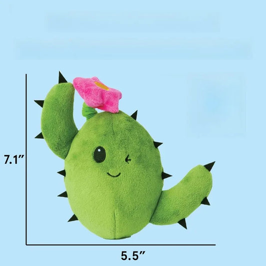 Pet Item 2-in-1 Interactive Plush Dog Toy - Tear and Expose Toy Designed for Dogs - Pet Toy Plush Cactus.