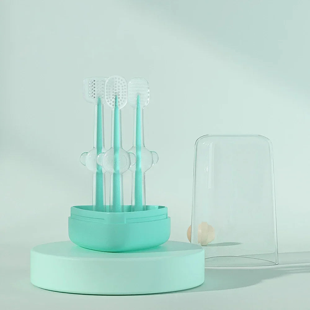 3pcs/set Care Purple Supplies Cat Cleaning Pet Bad Up Cat Tartar Mouth Gel Brush Pet Silica Clear Toothbrush Breath Dog Teeth