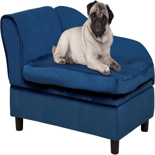 Dog Couch with Hidden Storage, Small Dog Sofa Bed with 2" Soft Foam, Modern Pet Furniture for Puppies & Little Breeds