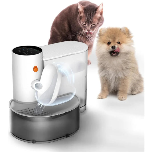 Smart Pet Water Fountain, Automatic Small Dog Fountain, Wireless Cat Water Fountain with Self-Filling Water Bowl, Cat Wate