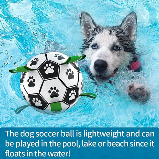 1 Durable Soccer Pet Toy With Straps Dogs To Chew Onused Training, Playing, Teeth Cleaning, Interactive Retrievalsuitable For