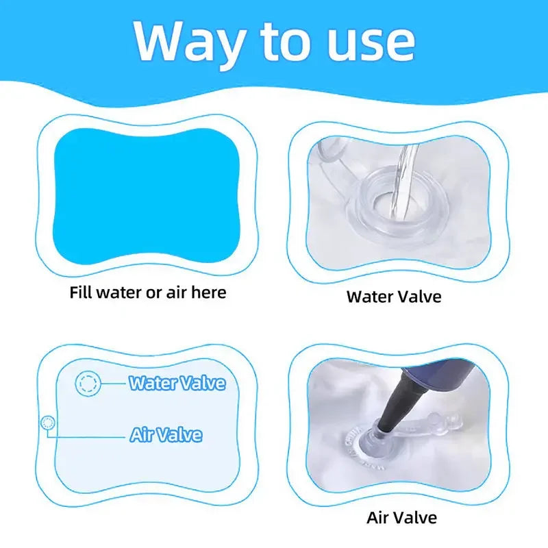 Summer Cooling Pet Water Bed Cushion Water Sensory Inflatable Play Mat Pet Cleaning Cooling Mat Pet Supplies Top Quality Cool