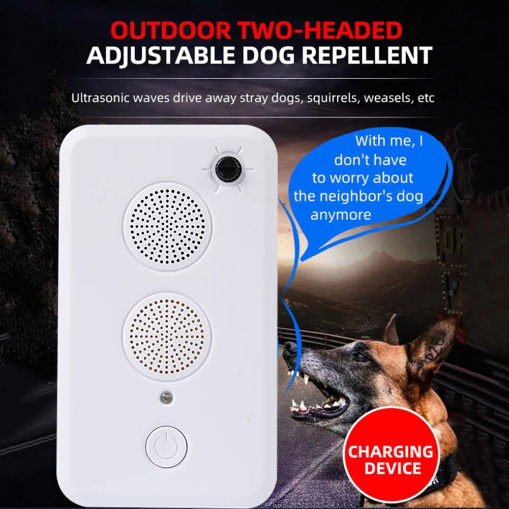 Ultrasonic Anti Barking Device Anti-disturbing Puppy Barking Stopper Anti-noise Rechargeable Deterrent Sound Trainer Tools