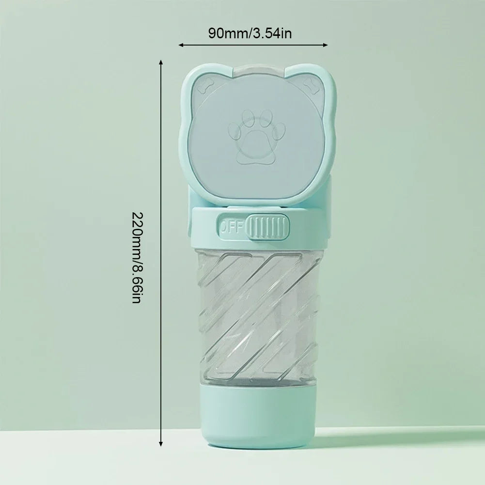Portable Dog Cat Water Bottle with Storage Food and Water Container for Puppy Pets Dogs Feeder Bowl Outdoor Travel Pet Supplies