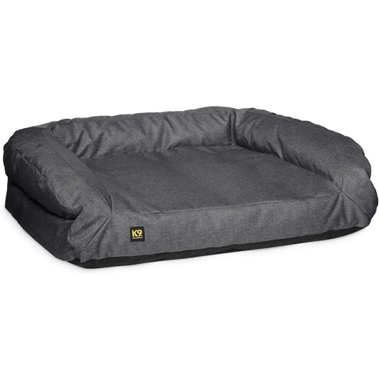 Tough Bolster Nesting Pillow Sofa Dog Bed with Removable Washable Cover - Durable, Water Resistant with Nonskid Bottom - Small,