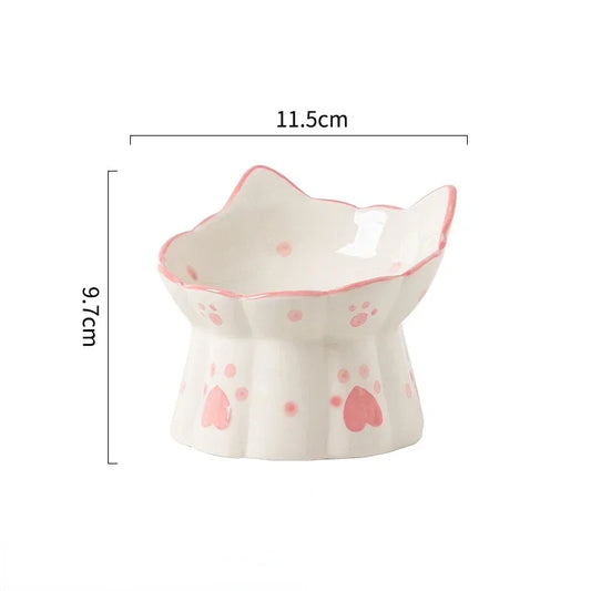 Bowl Set Pet Dogs Small Cat Feeders Feeding Drinking Snack Food Water Cats Eating Ceramic Elevated Puppy Accessories Bowls