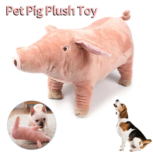 Cute Plush Pig French Bulldog Chew Toys for Dogs Bite-resistant Pet Dog Toy Venting Doll Sleeping with Animals Mascotas Supplies