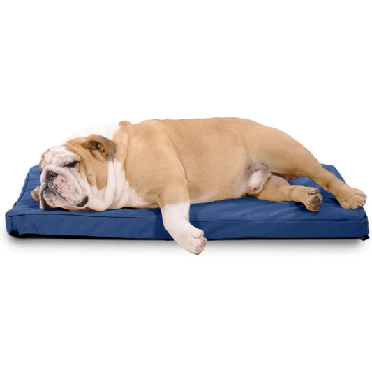 Tough Rip-Stop Orthopedic Dog Crate Bed - Durable, Removable, and Washable Cover, Kennel Crate Pad Fits in Crate, Medium 35"x22