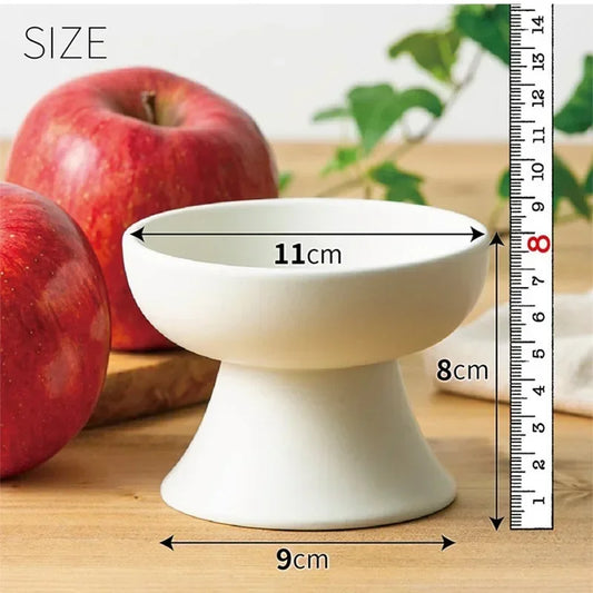 Cat Bowl Anti Vomiting, Elevated Cat Food Bowls, Ceramic Pet Food Bowl for Flat Faced Cats, Small Dogs, Protect Pet's Spine