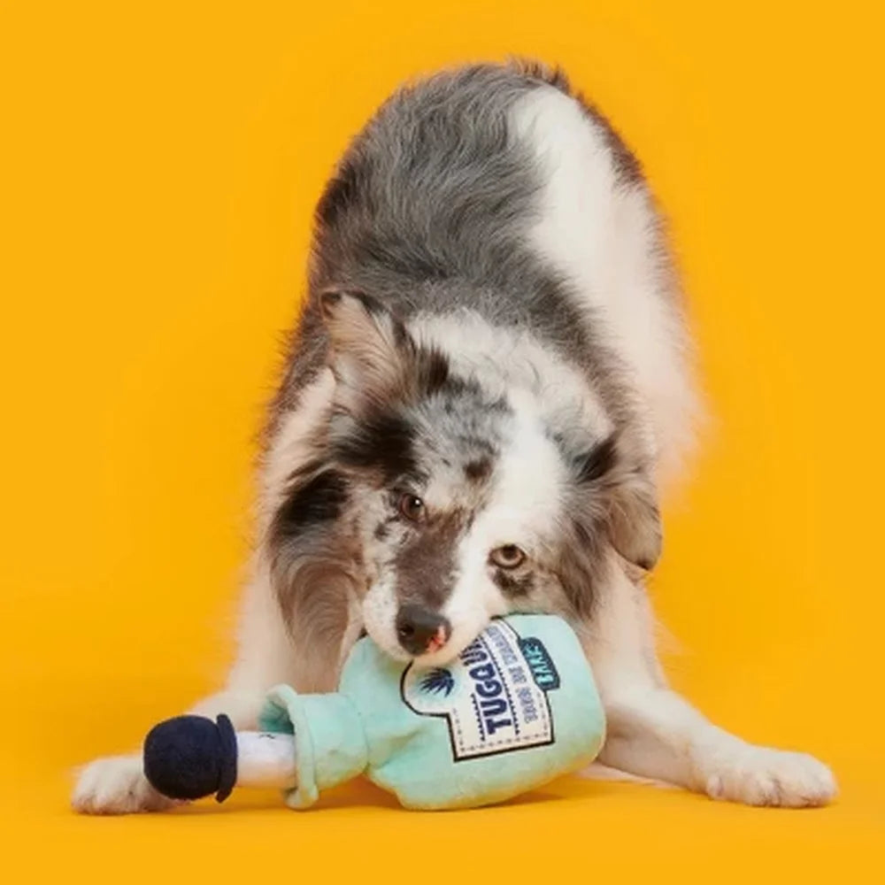 Tug-O-Worm Tugquila Dog Toy Squeaky Crinkle Stretch Bungee Interactive Pet Toy Cuddle Fetch and Tugging Fun
