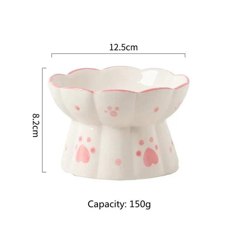 Bowl Set Pet Dogs Small Cat Feeders Feeding Drinking Snack Food Water Cats Eating Ceramic Elevated Puppy Accessories Bowls