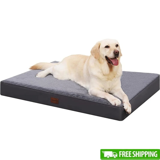 Waterproof Orthopedic Dog Bed Medium Non-Slip Foam Pet Pad Washable Removable Cover Indoor Outdoor Supportive Dog Mat