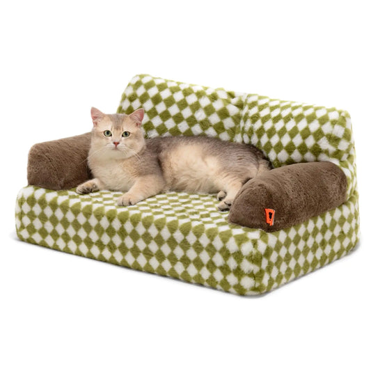 MEWOOFUN Orthopedic Cat Dog Bedswith Removabl Washable Cover Non-Slip Bottom Dog Cat Couch Sofa Bed for Cats Medium Large Dogs