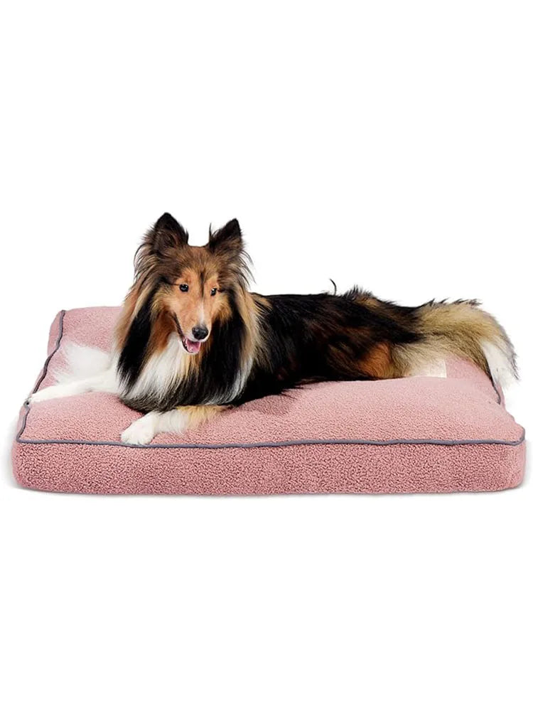 FluffyDream Dog Bed for Medium Dog, Super Soft Pet Bed Mat, Suitable for Dogs Up to 65lbs, 36'' x 27'', Blush,Free Shipping