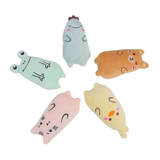 1pcs Catnip Plush Cat Toy Oval Plush Puppet Toys Cat Throwing Toys Plush Puppet Toys Pet Cat Accessories
