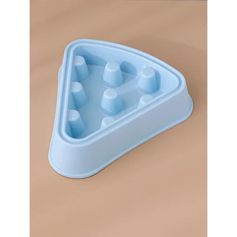 Pet Feeding Dishes Puppy Cats Slow Food Bowl Anti-Gulping Non-slip Pets Slower Feeder Medium Small Dogs Pizza Single Bowl