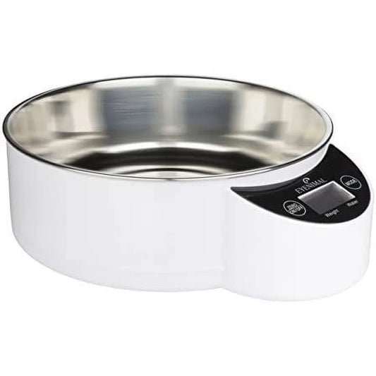 Smart Pet Food Bowl Electronic Scale Weight Control Adjustable Feeding Cats and Dogs Removable Stainless Bowl LCD Screen