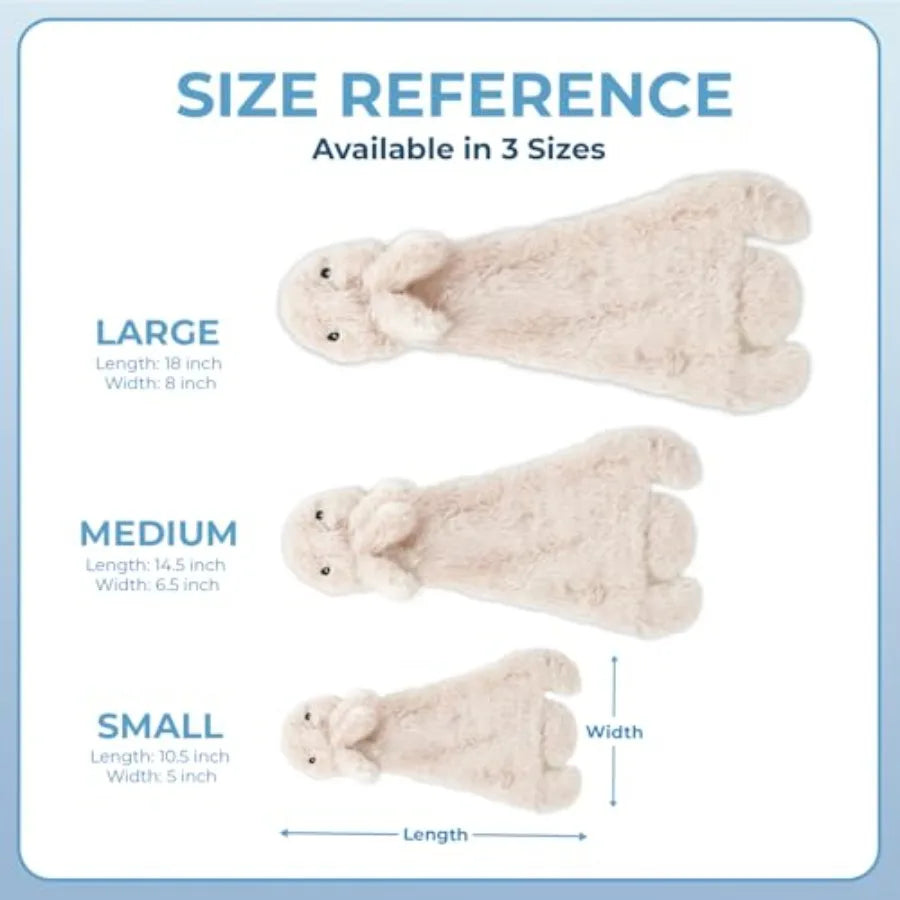 2in1 Stuffless Squeaky Dog Toys with Soft Durable Fabric for Small Medium and Large Pets No Stuffing for Indoor Play Supports A