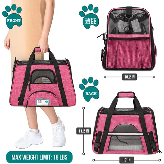 Airline Approved Pet Carrier for Cat Soft Sided Dog Carrier for Small Dog Cat Travel Supplies Accessories Indoor Cat Ventilated