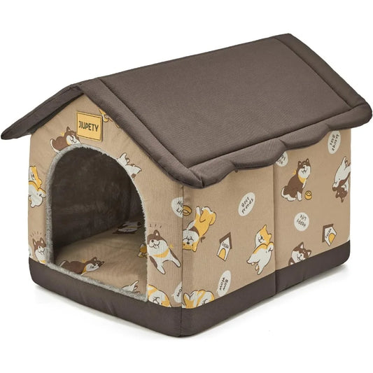 Dog House Indoor, XL Size Indoor Dog House for Medium and Large Dog, Warm Cave Sleeping Nest Bed for Cats and Dogs, Brown