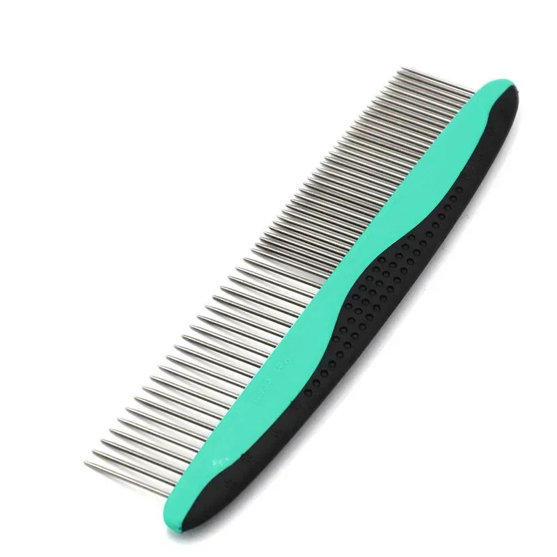 New Pet Comb Stainless Steel  Dense Double Teeth Open Knot Comb Cat and Dog Hair Removal  Beauty Comb Pet Supplies
